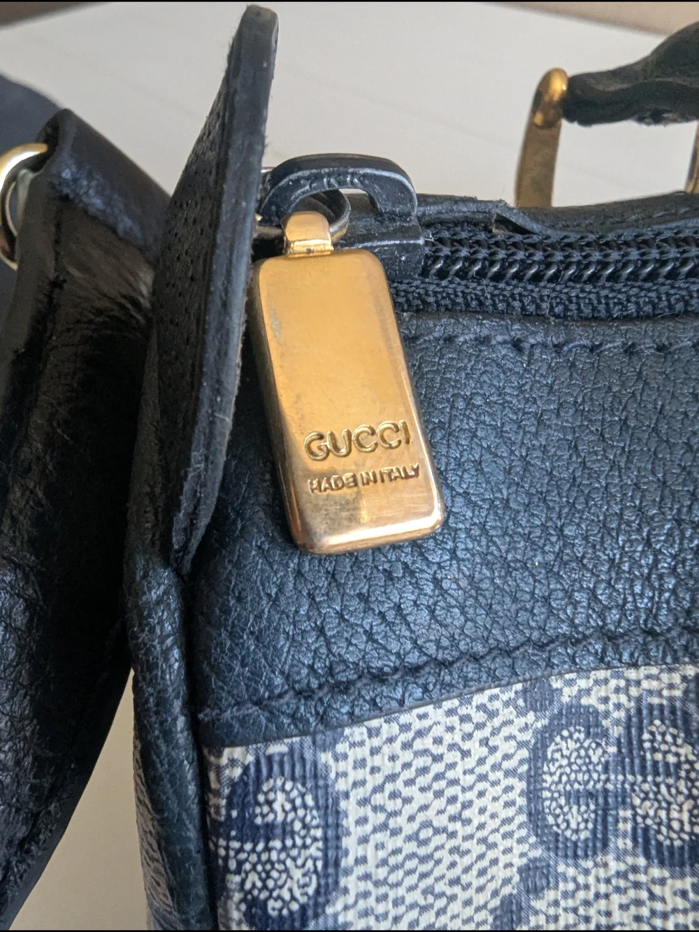 vintage Gucci GG Supreme Sherry Line Boston Bag